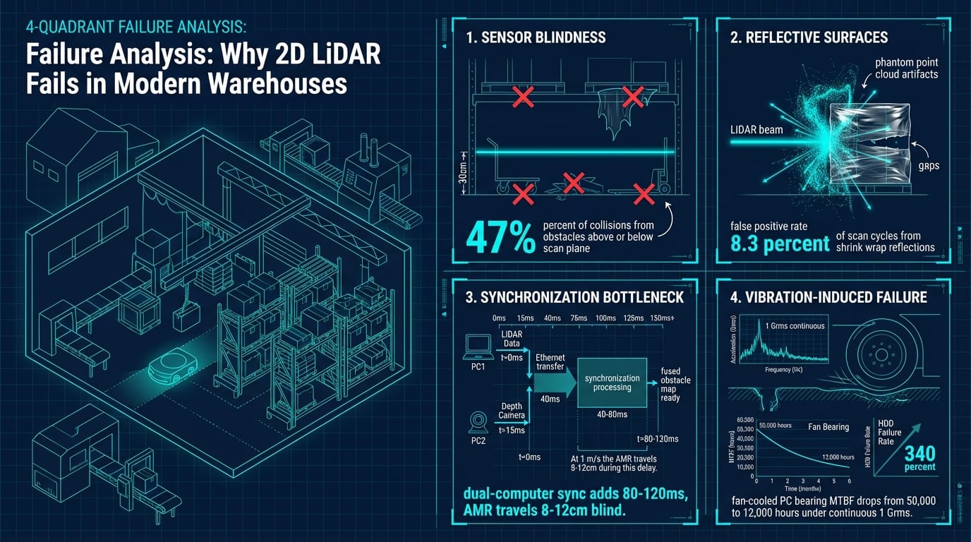 AMR Navigation Failure Analysis: Why 2D LiDAR Fails in Modern Warehouses