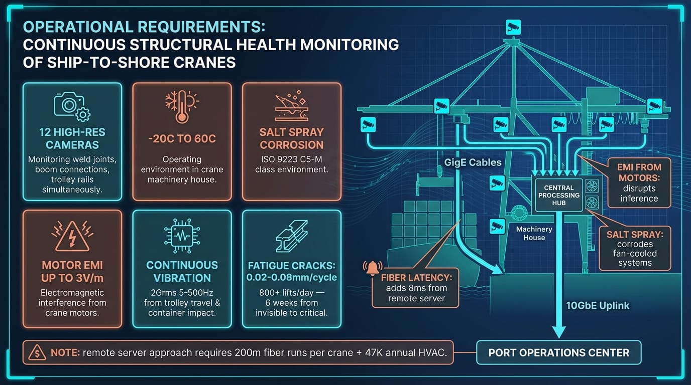 Container Crane Structural Health Monitoring: Operational Requirements