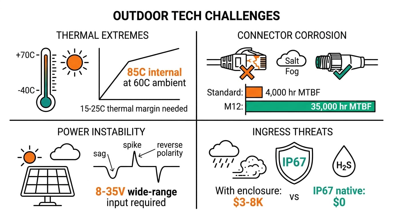 Four Environmental Threats to Outdoor Edge Computing