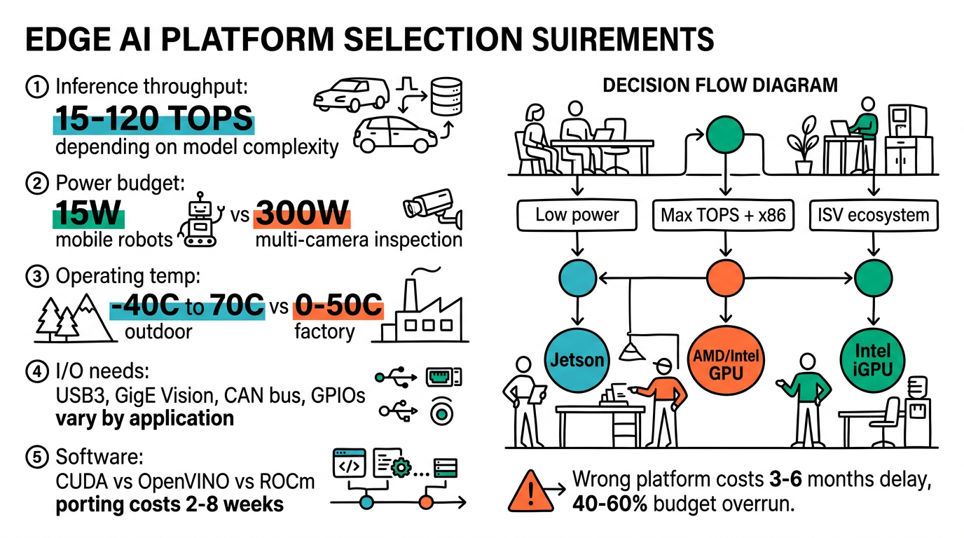 Edge AI platform selection requirements and decision flow