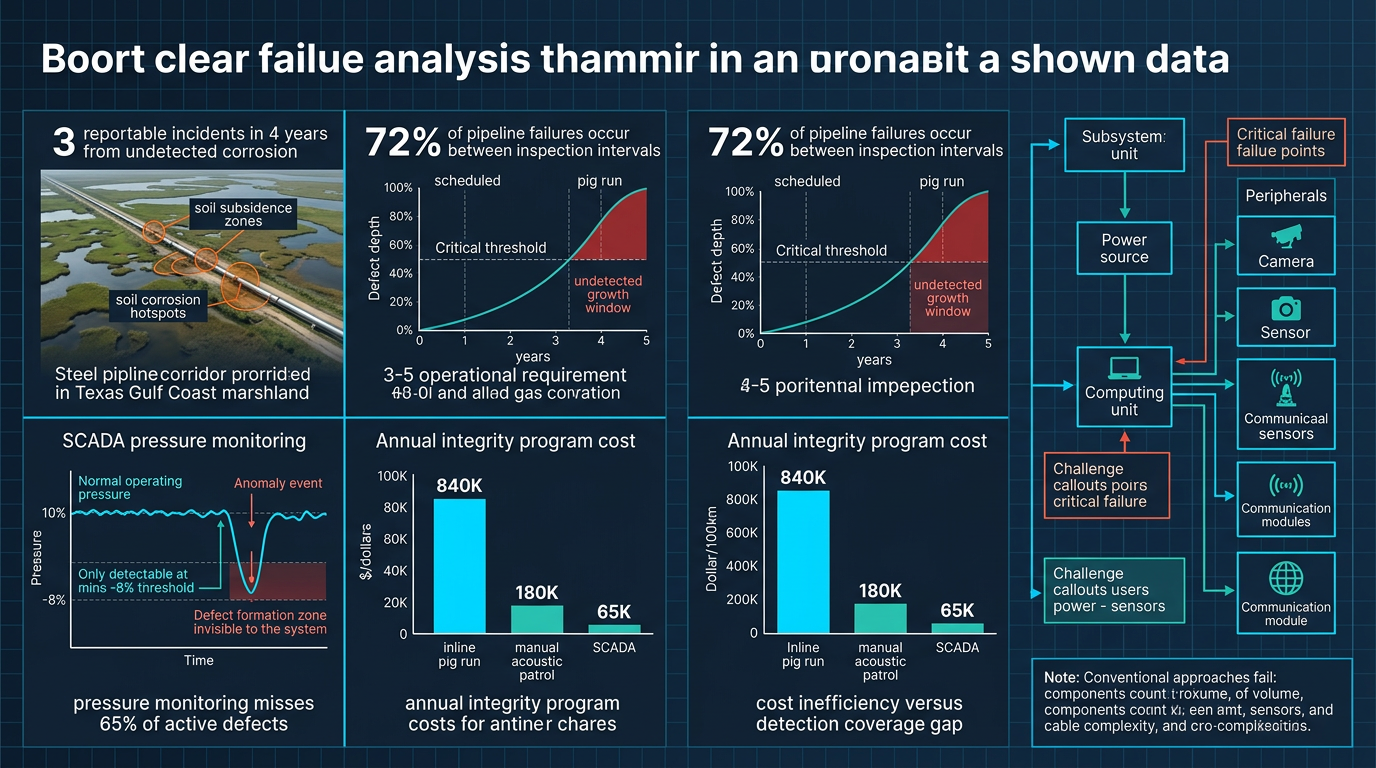 Pipeline integrity detection gap: scheduled inspection vs continuous AI acoustic emission monitoring