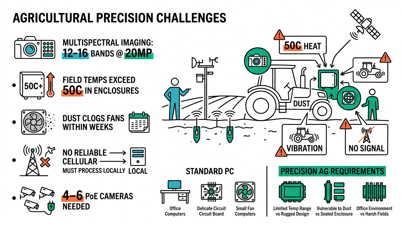 Precision Agriculture: Field Computing Challenges