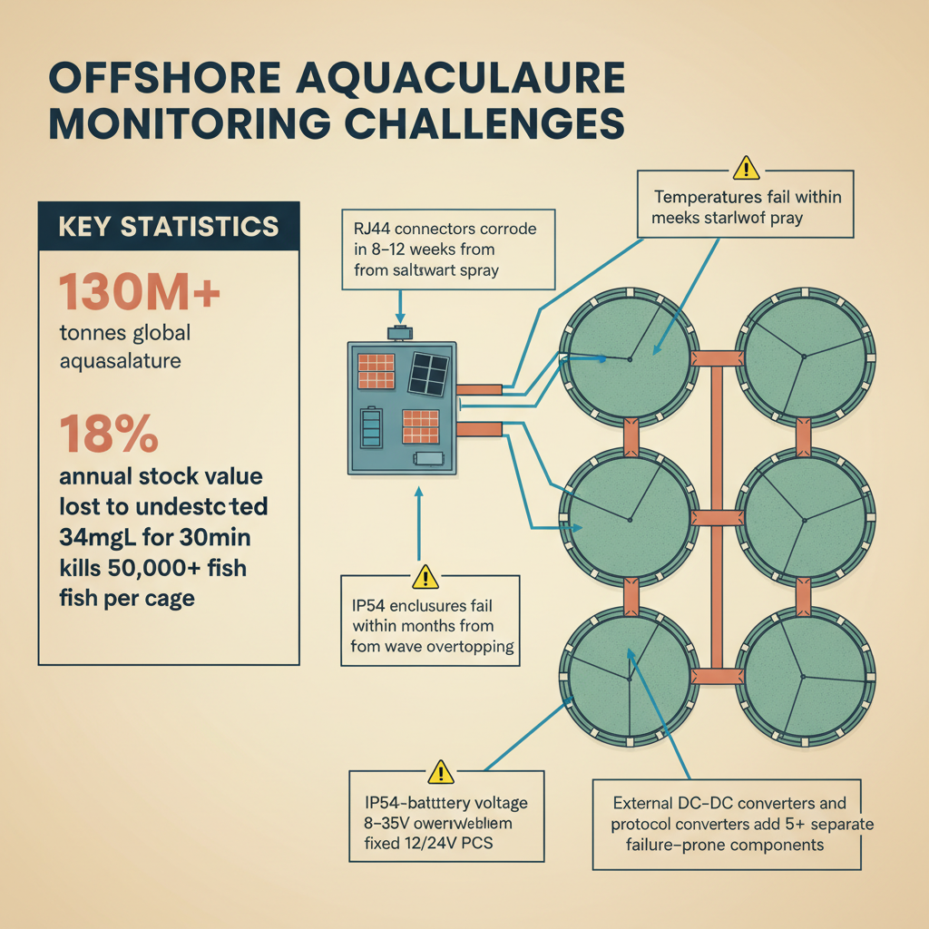 Offshore Aquaculture Monitoring Challenges - System Architecture and Sensor Network