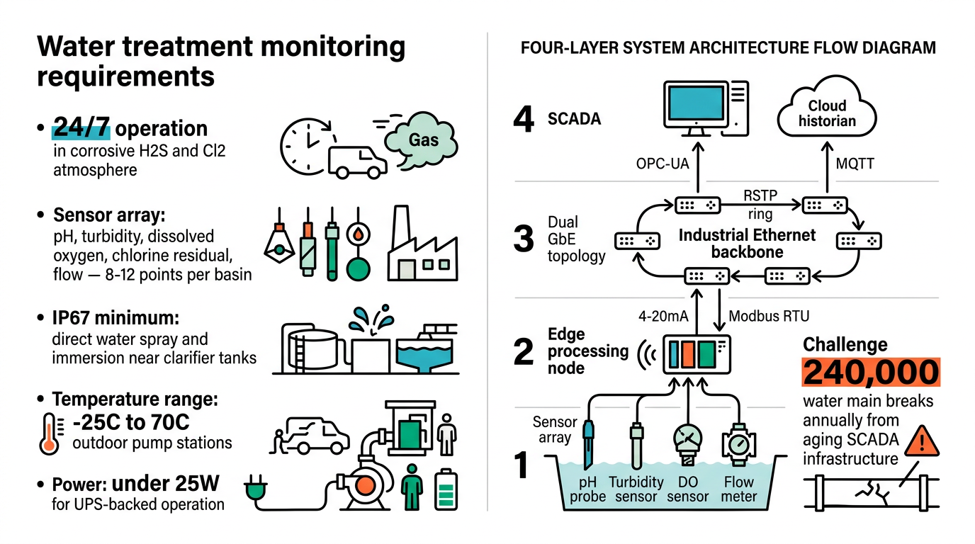 Water Treatment Plant Edge Computing System Architecture