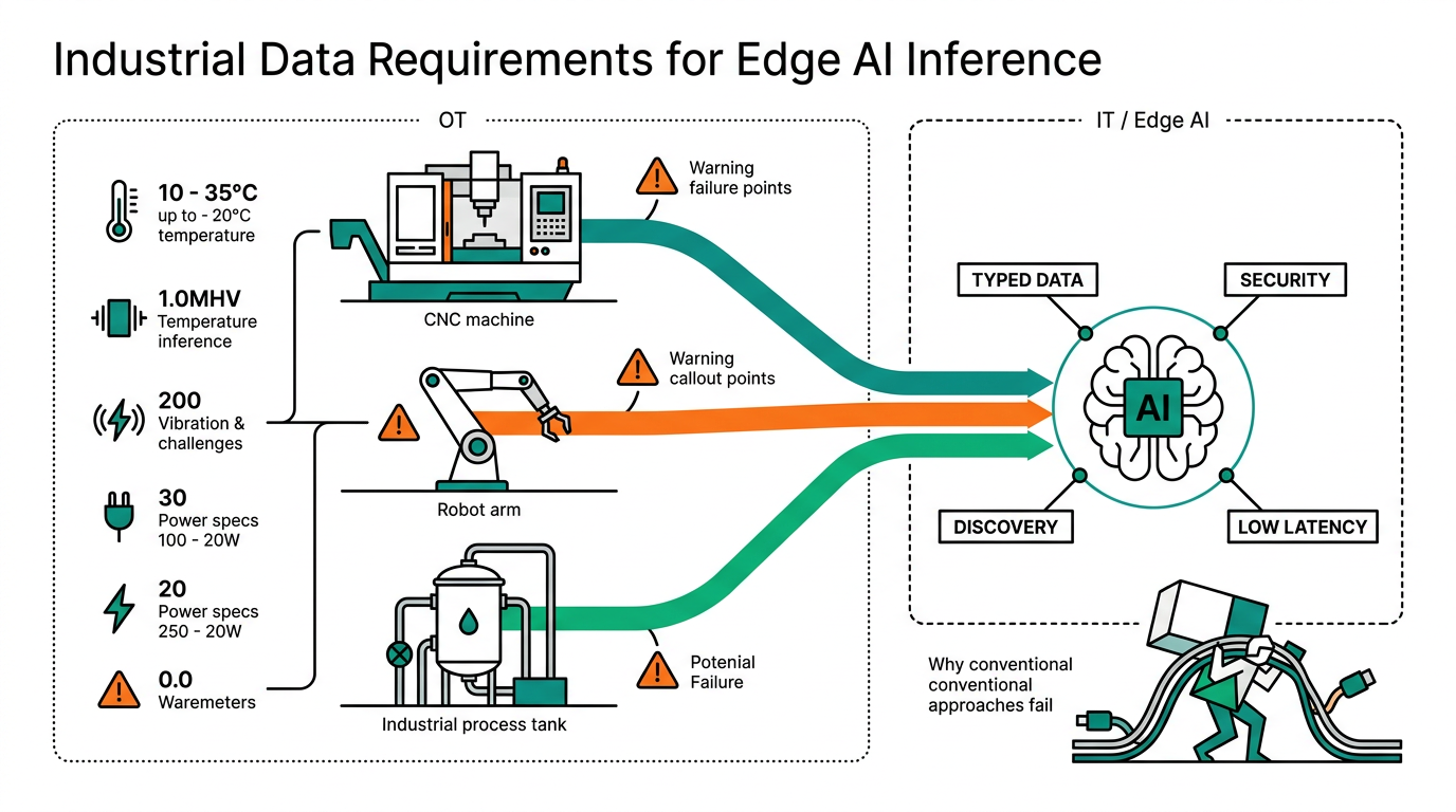 Industrial data requirements for edge AI inference
