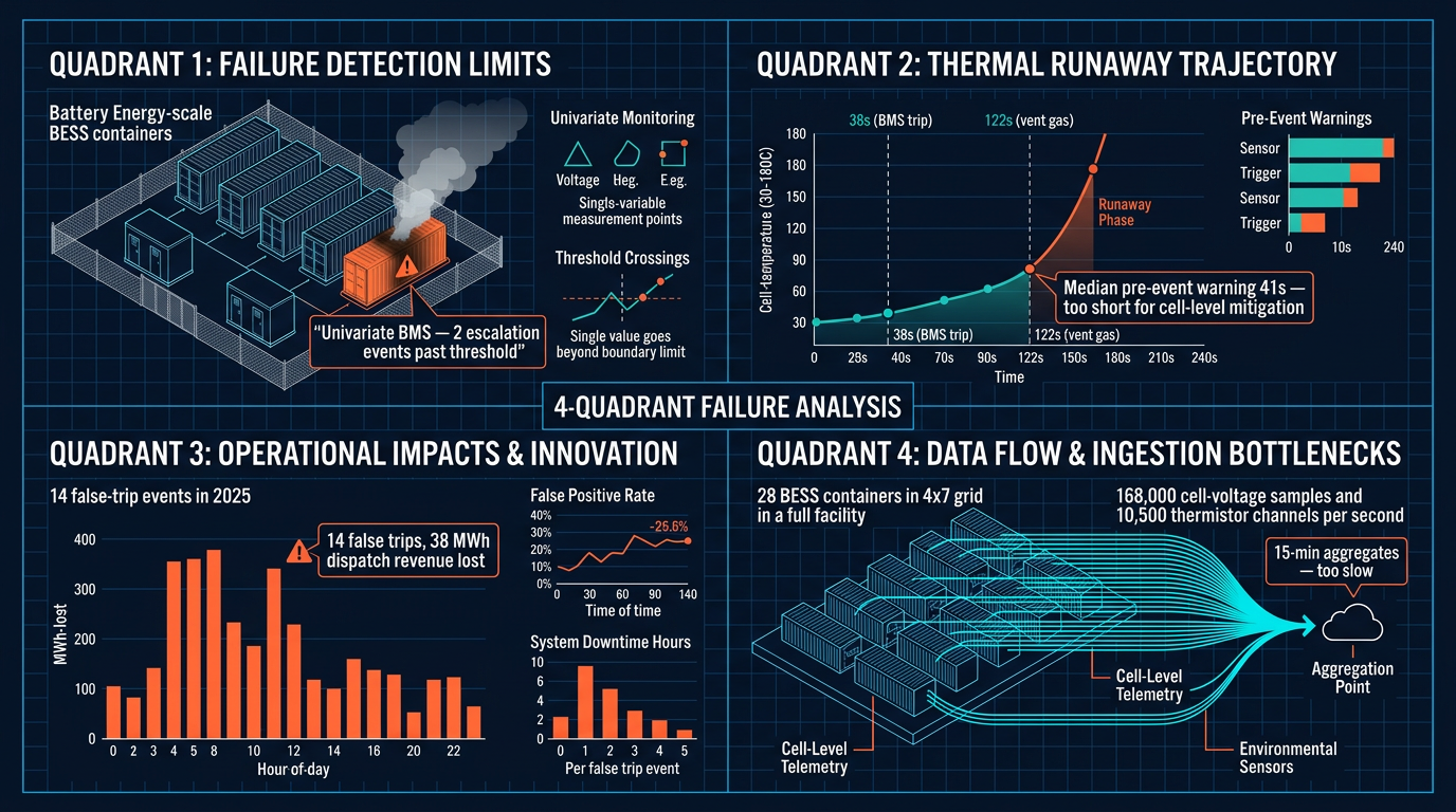 Why univariate BMS misses thermal runaway in utility-scale BESS