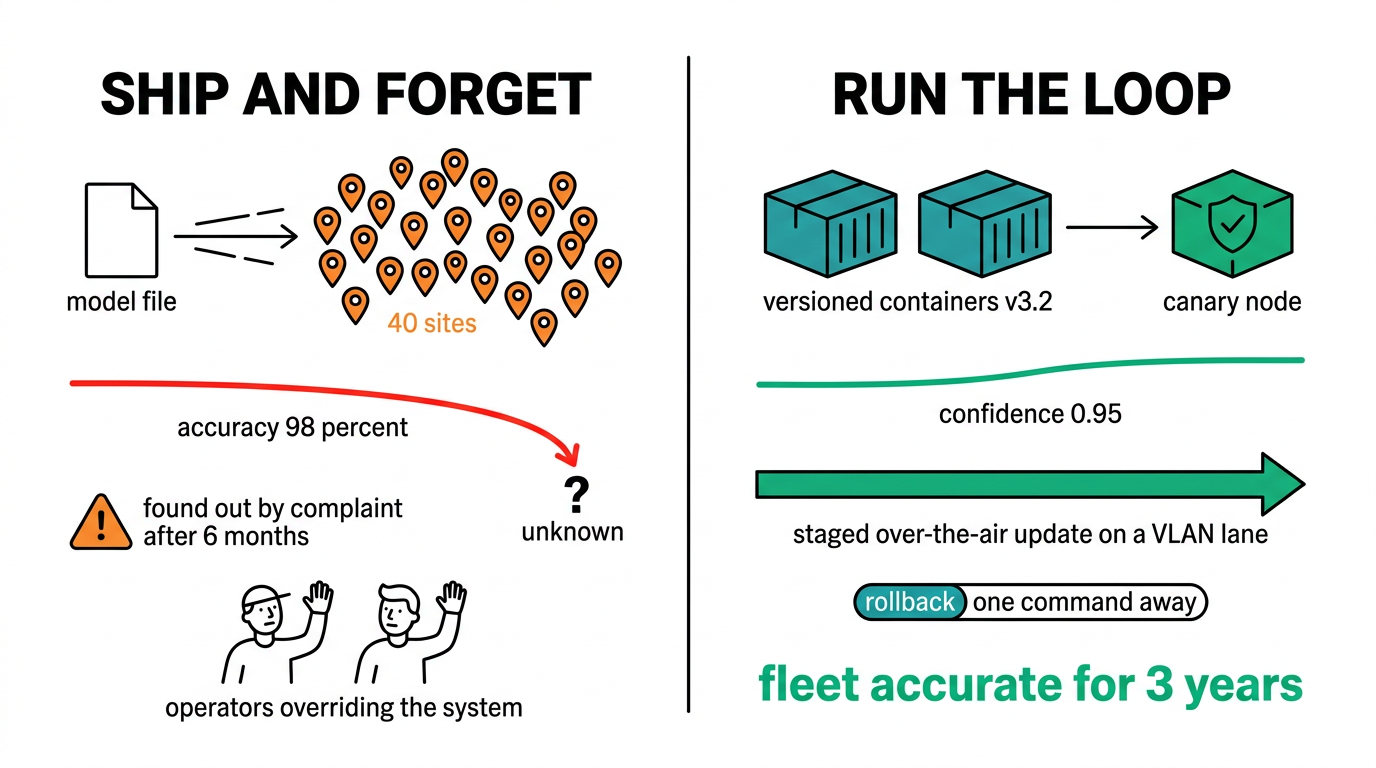 Ship and forget versus run the loop: before and after of edge AI model lifecycle management