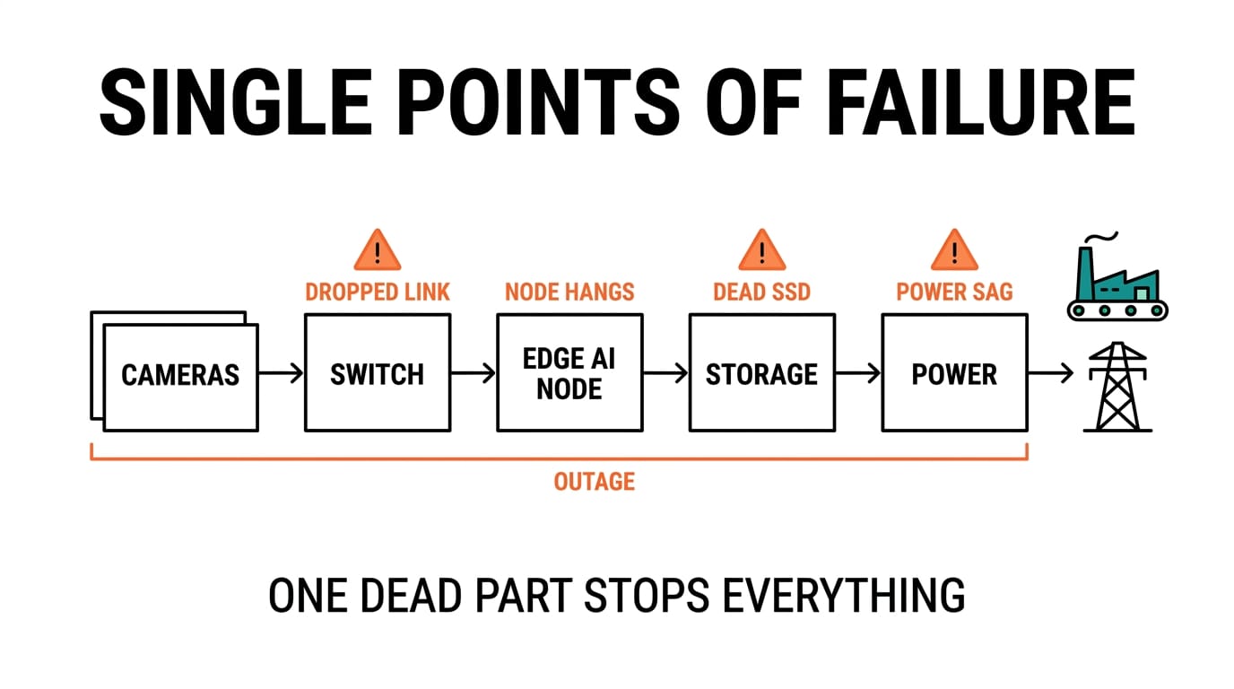 Single points of failure in an edge AI deployment