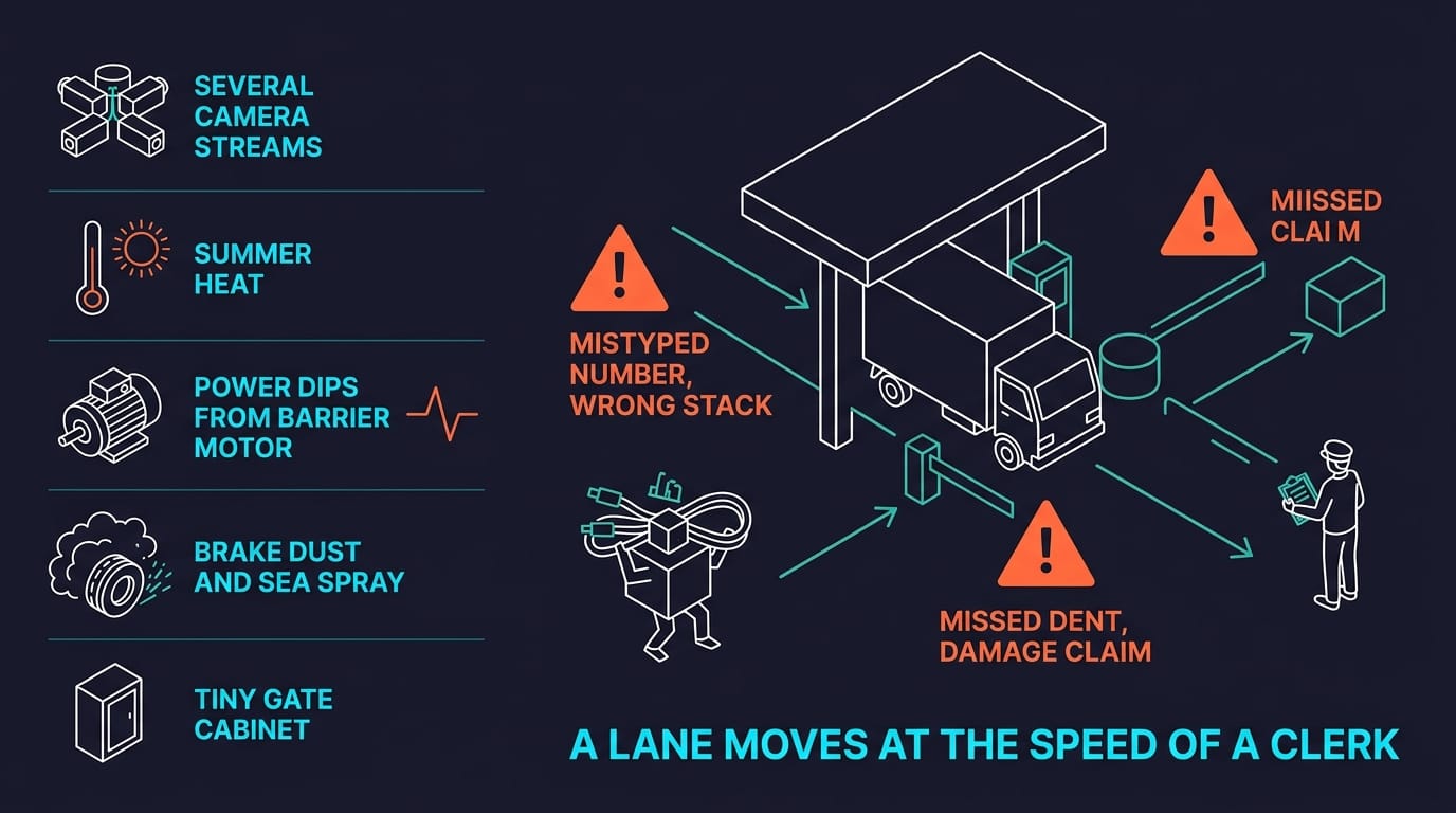 The manual harbor gate is a bottleneck: environment demands and error costs