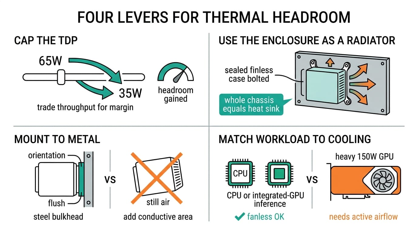 Infographic: four levers for adding thermal headroom