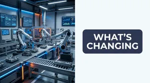 Edge AI in Manufacturing 2026-2030 cover image showing smart factory floor